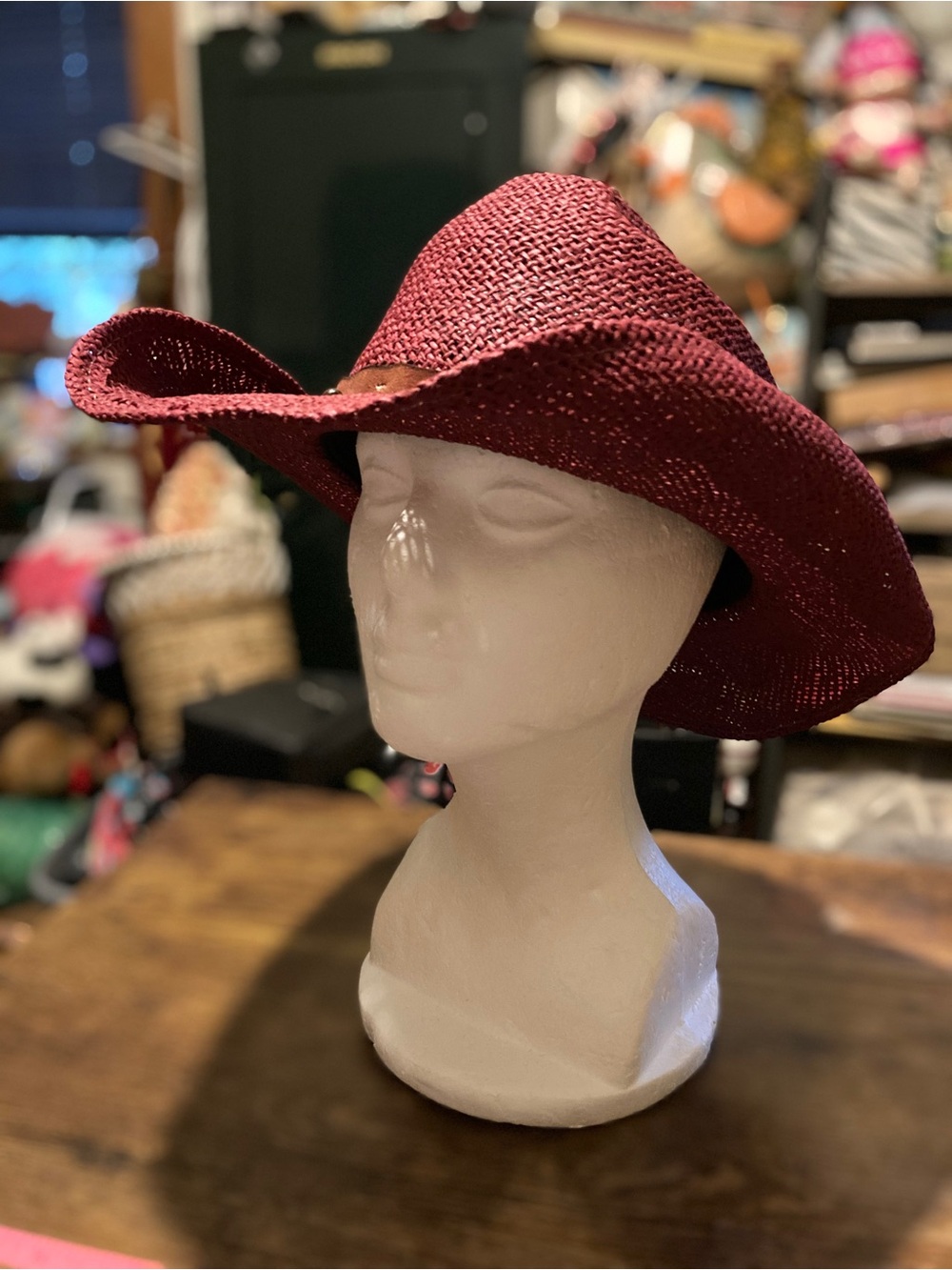 Bullhide Montecarlo burgundy straw cowboy hat